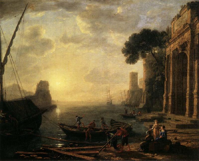 Claude Lorrain Morning in the Harbor china oil painting image